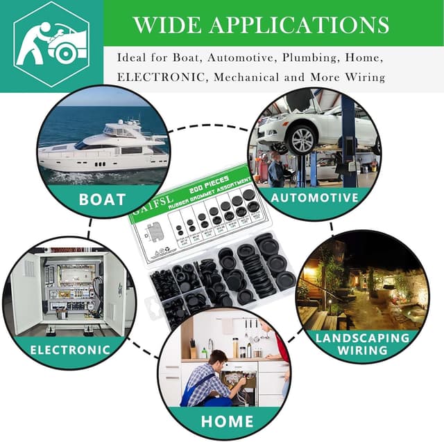 Thumbnail 6 de GA1FSL passe-câbles caoutchouc, 200 pièces