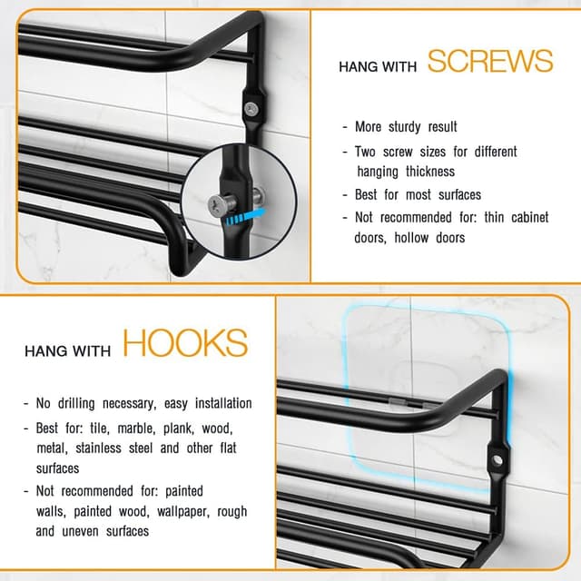 Thumbnail 2 de Spice Racks Organiser 4-tier wall-mounted spice shelf 🧂