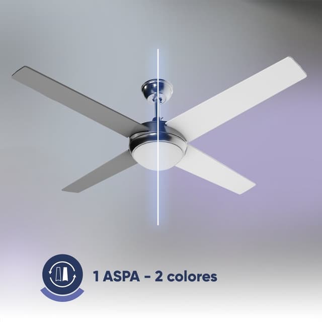 Detalle 2 de Airbliss Ceiling 25WIN WIFI Ventilador de Techo 106 cm Inox😊