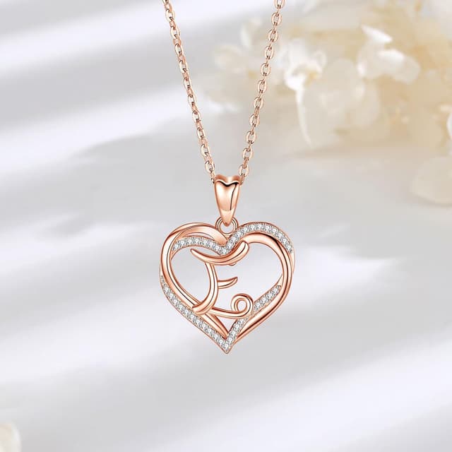 Detalle 2 de INFUSEU collana lettera A cuore, 20 pollici