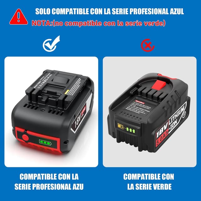 Detalle 2 de Moautodc Batería 18V 5000mAh para Bosch