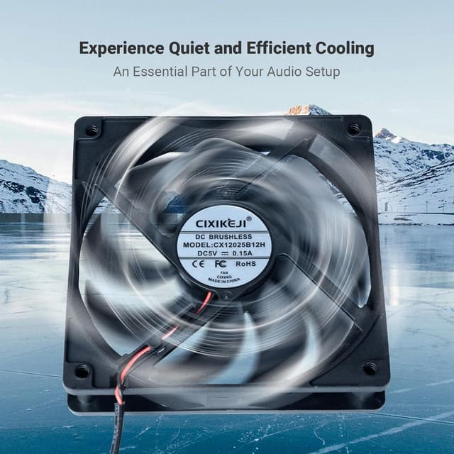 Detalle de Fosi Audio Ventola di raffreddamento USB per amplificatori stereo HiFi V3 Mono/ZA3