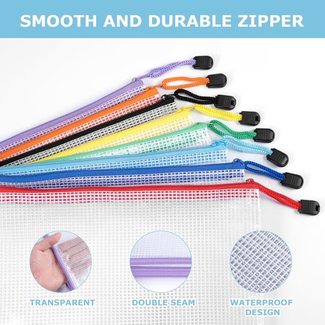 Detalle de Carehabi Bolsas A5 con cremallera 24 piezas