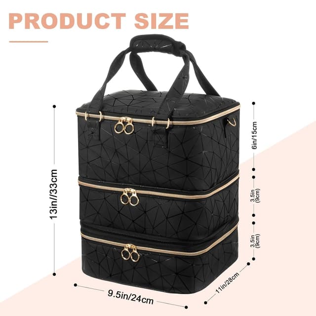 Detalle 2 de Uross Nagellack Organizer für 84 Flaschen und LED-Tasche