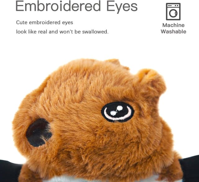 Detalle de SHARLOVY Dog Quietschspielzeug 5er-Set (ohne Füllung) mit Knisterpapier – Tierplüsch für große und mittelgroße Hunde