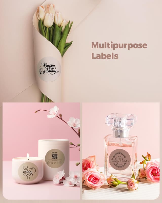 Thumbnail 5 de MUNBYN Étiquettes Ronds Morandi 50x50