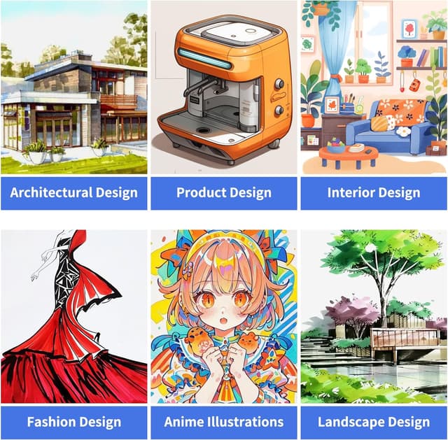 Thumbnail 6 de AnyMark 100 Farben Alkoholmarker Set