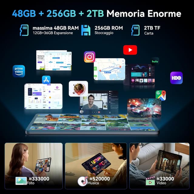 Thumbnail 4 de TABWEE T60 Tablet 12 Pollici con Tastiera