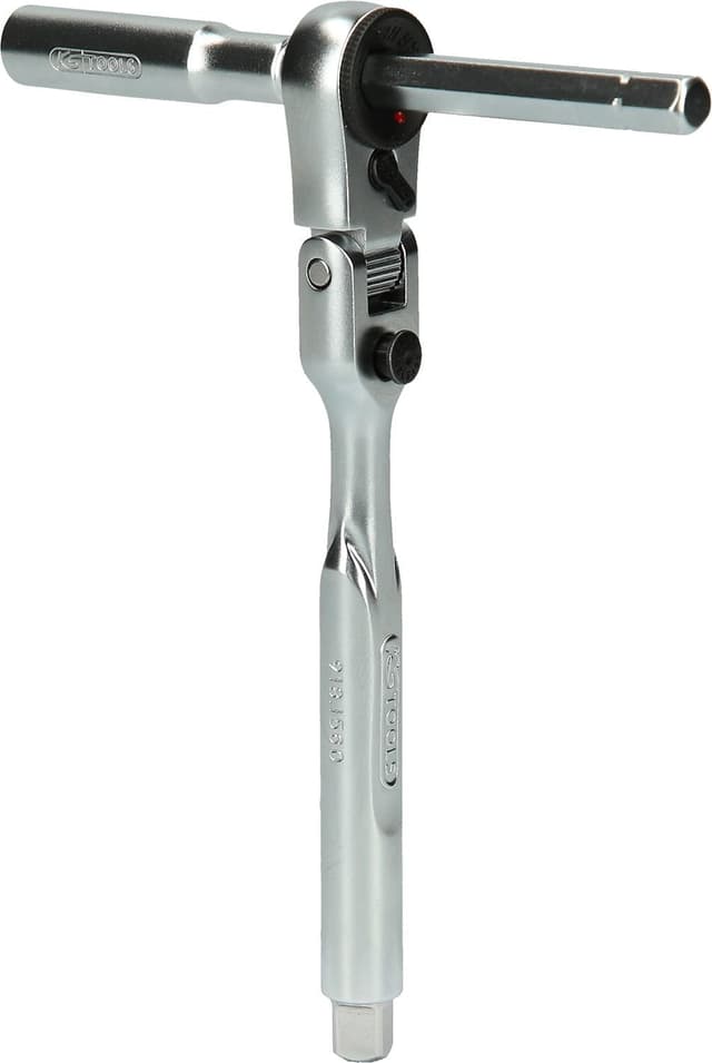 Detalle 2 de Coffret 3 pièces de cliquet 1/4" avec porte-embouts et adaptateur pour douilles (KS TOOLS)