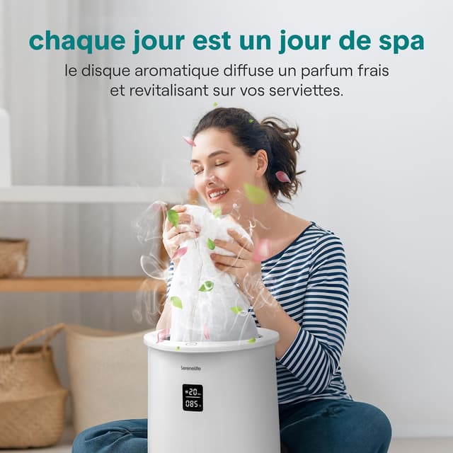 Detalle de SereneLife Chauffe-Serviettes 20 L Grande Capacité