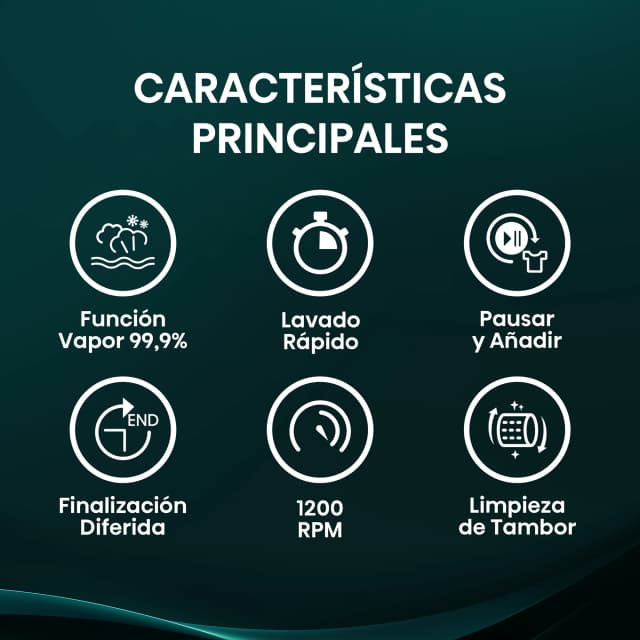 Detalle de Hisense WF1G7021BW lavadora 7 kg