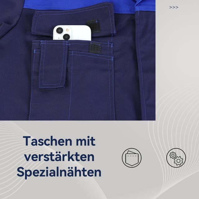 Thumbnail 2 de SUSHIMIAN Arbeitskittel Herren Lang