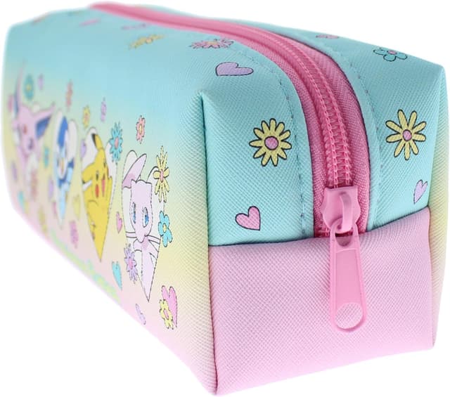 Detalle 2 de Blueprint Collections Pokémon Pencil Case (Pikachu & Eevee) Zip-Up Pouch, 20 x 6.5 x 8cm