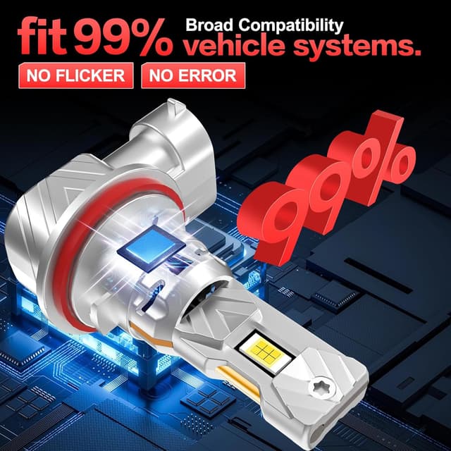 Thumbnail 6 de AUXIRACER H11 LED 30000LM 6500K bianco freddo (H11/H9/H8) 12V, plug and play, confezione da 2 lampadine