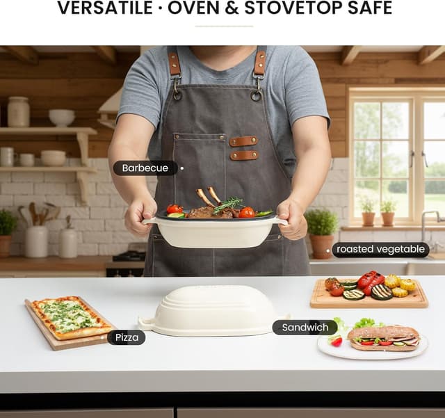 Thumbnail 5 de FRRLY Oval Enameled Cast Iron Dutch Oven 2.8QT 🍲