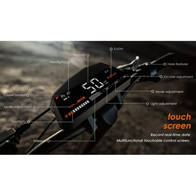 Detalle de Kukirin G3 patinete 1200 W 18 Ah Negro/Naranja 🚀