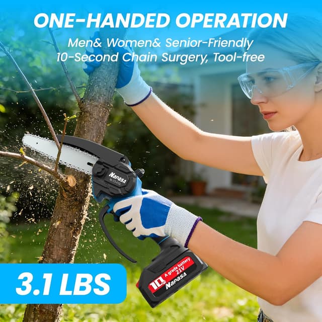 Thumbnail 6 de Brushless Mini Chainsaw Cordless 1100W 8000mAh
