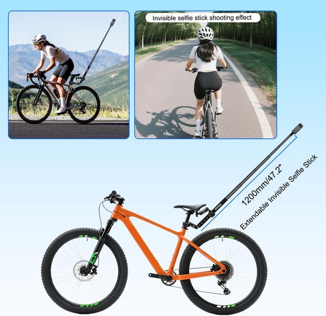 Thumbnail 2 de Insta360 X5 Bike Tail Mount Kit 47" selfie pole