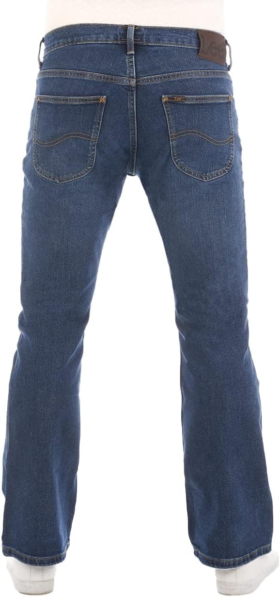 Detalle 2 de Lee Herren Stretch Bootcut Denver Jeanshose aus Denim in Blau