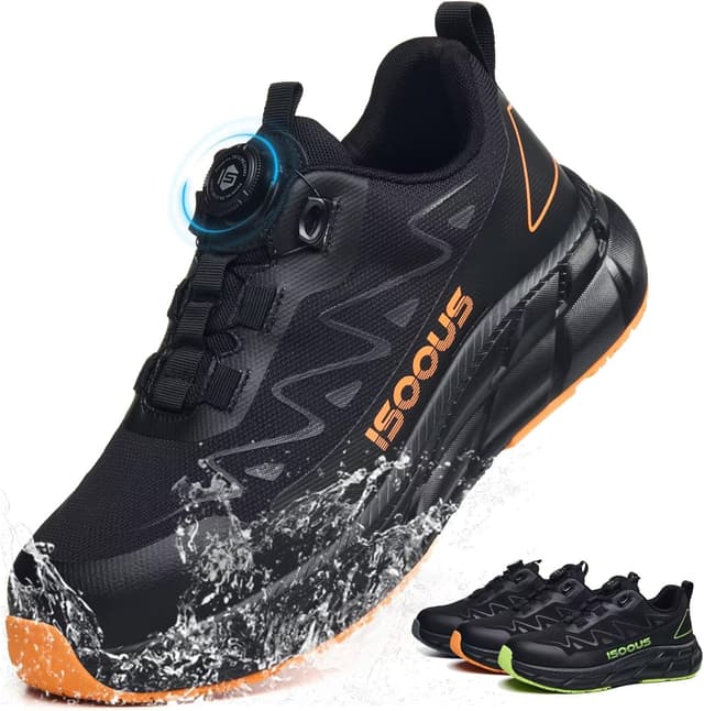 Detalle de Scarpe antinfortunistiche S3S uomo/donna impermeabili ESD con punta in acciaio e lacci rapidi