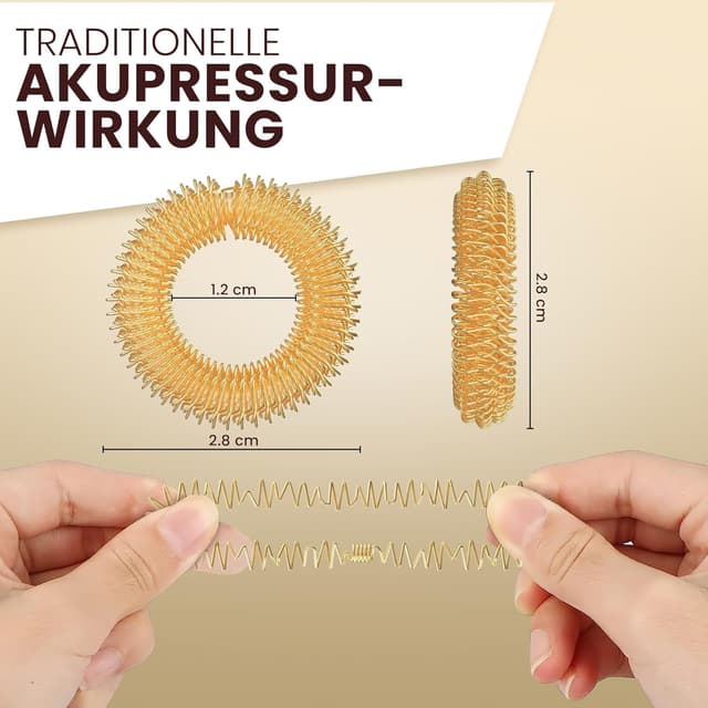 Detalle 2 de Massagefreund Akupressur Ringe Set 10-teilig