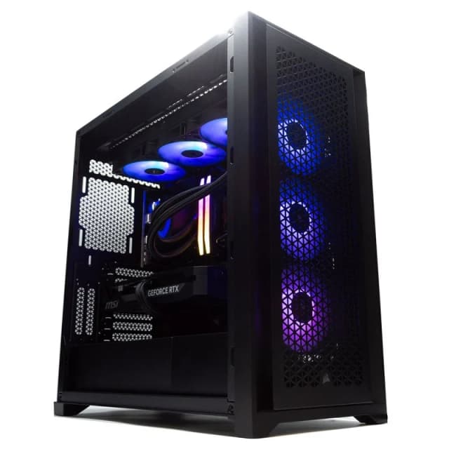 Detalle de PCCom iCUE con AMD Ryzen 7 9800X3D, 32GB RAM, 2TB SSD y RTX 5080 para gaming y creación