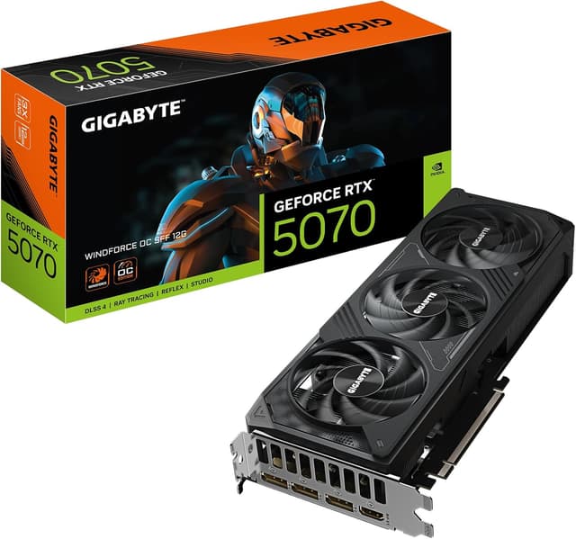 Detalle de Gigabyte GeForce RTX 5070 WINDFORCE OC SFF 12G (GV-N5070WF3OC-12GD) – Carte graphique 12 Go GDDR7