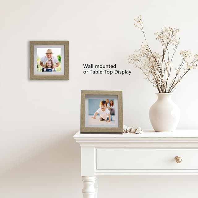 Thumbnail 2 de Natural Wood 5x5 Photo Frames Set
