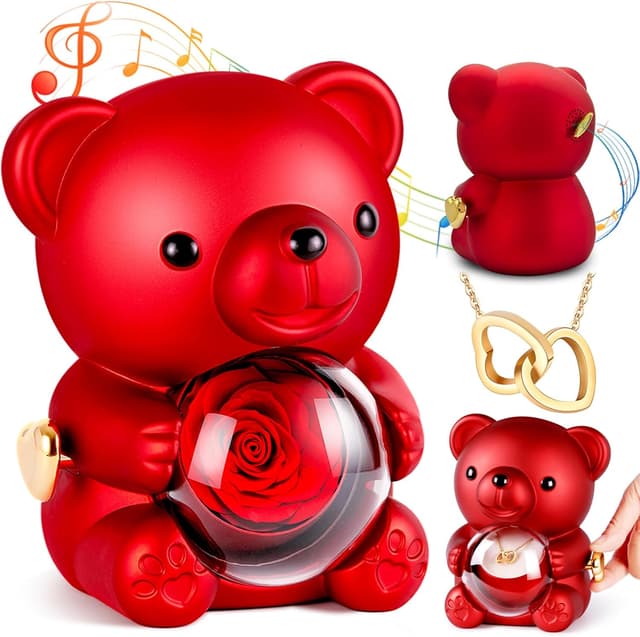 Imagen de goldmiky Ours Rose Éternelle Coffret cadeau 🌹 en OfertitasTOP