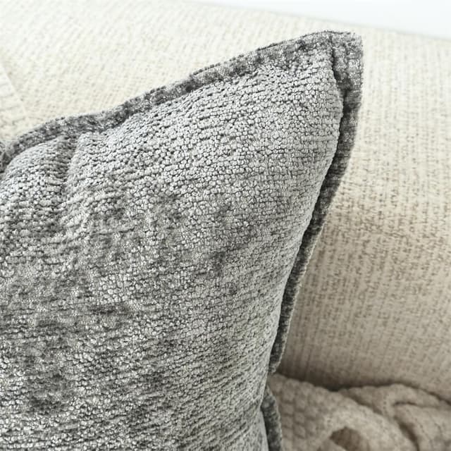 Thumbnail 6 de OYIMUA Grey Chenille Cushion Covers (40cm x 40cm) Set of 2, textured throw pillow case with hidden zip