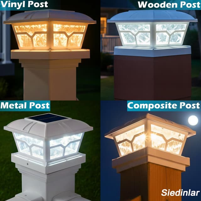 Thumbnail 3 de SIEDiNLAR Solar Post Cap Lights 4 Pack