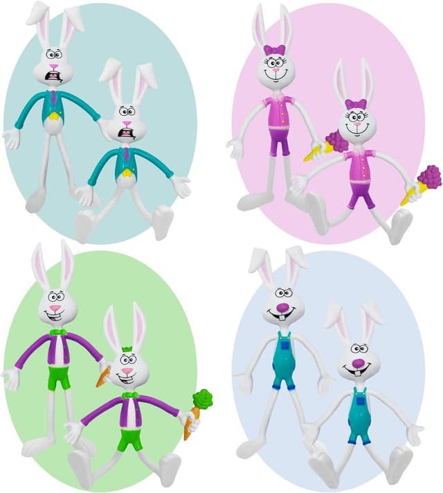 Thumbnail 2 de ArtCreativity Bendable Easter Bunny Figurines 8-Pack