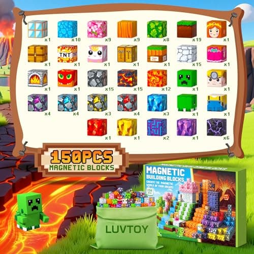 Thumbnail 6 de LUVTOY Bloques Magnéticos de Construcción para Niños (150 piezas) - Set creativo STEM tipo Montessori