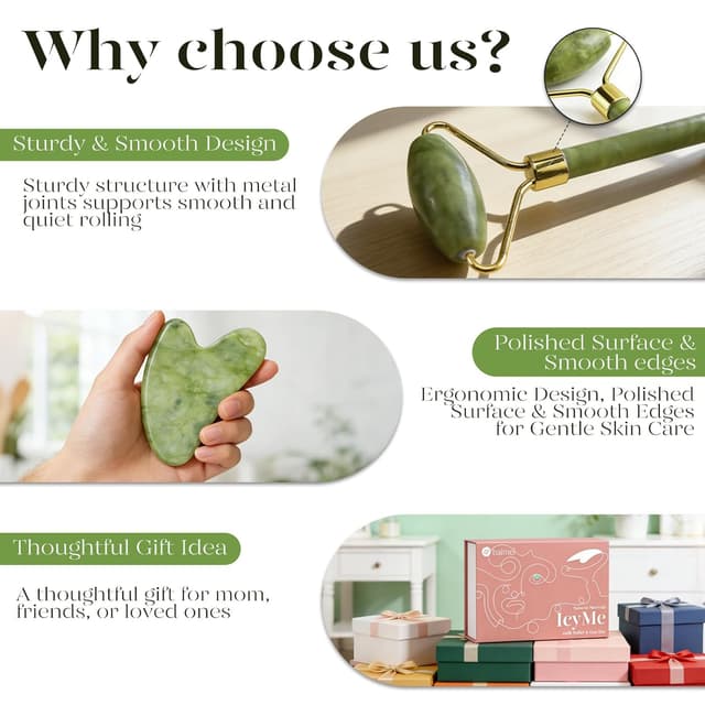 Thumbnail 5 de BAIMEI IcyMe Gua Sha & Jade Roller Set for Puffiness ⚙