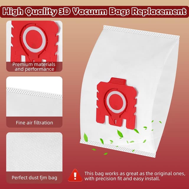 Thumbnail 2 de 12 Pack FJM Vacuum Bags with Filters 10123220