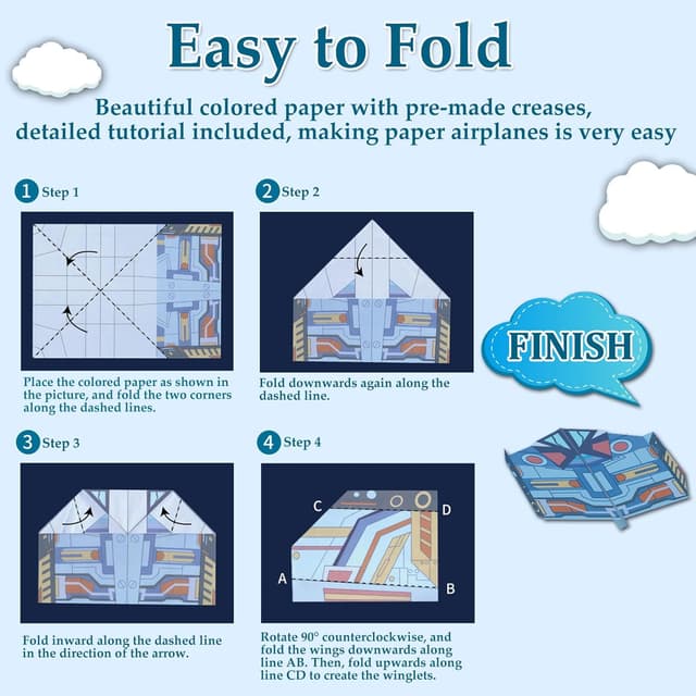 Thumbnail 5 de Paper Airplane Kits 16 Designs, 32 Sheets 📝✈