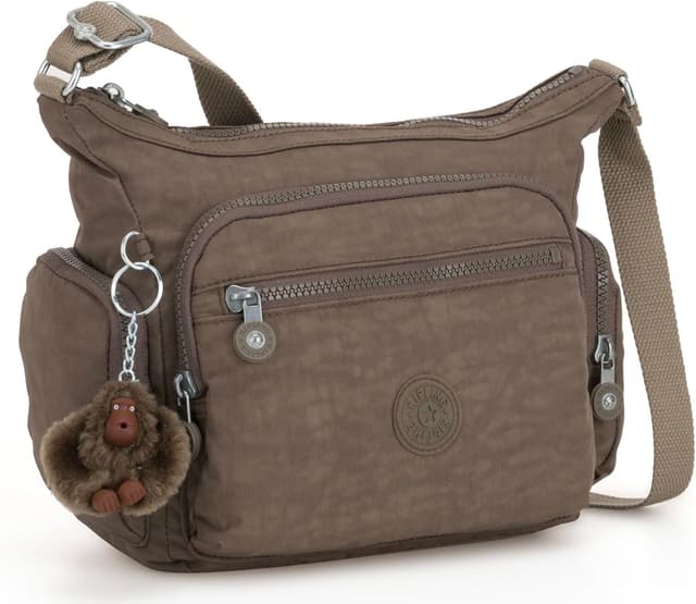 Detalle de Kipling Gabbie S bandolera pequeña beige