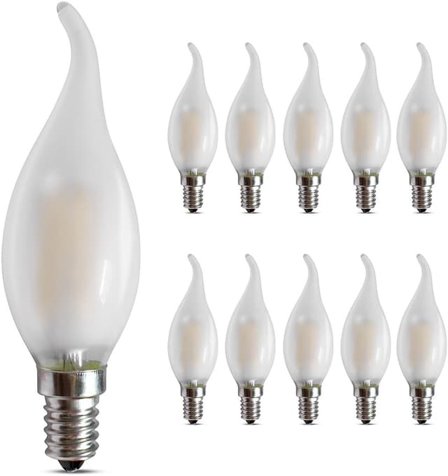 Detalle de BELINGGO E14 Dimmable LED Candelabra Bulbs 4W (C35, 2700K) – Pack of 10