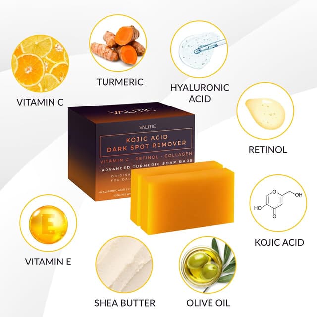 Thumbnail 5 de VALITIC Kojic Acid Soap Bars with Vitamin C, Retinol ⚙