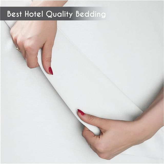 Detalle de APEX FURNISHINGS Egyptian Cotton 300 Thread Count Flat Sheet for Single Bed (180cm x 255cm)