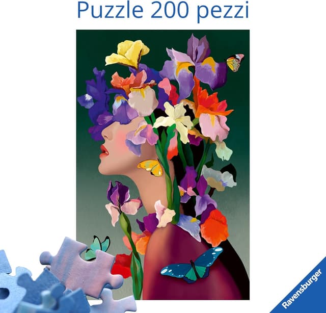 Detalle de Ravensburger Puzzle 200 pezzi Iris, puzzle per adulti +14 anni floreale 21 x 33 cm