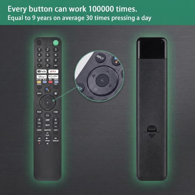 Detalle de Voice Remote Replacement for Sony Smart TV Control (2019–2025 Bravia, Android Google TV)