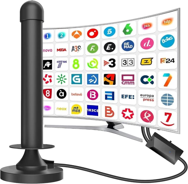 Detalle de Antena TDT Interior con Amplificador 3 m