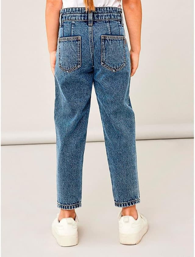 Detalle de Jungen Jogger aus Bio-Baumwolle Name IT Nkmsweat Pant Bru Noos mit verstellbarem Taillenbund