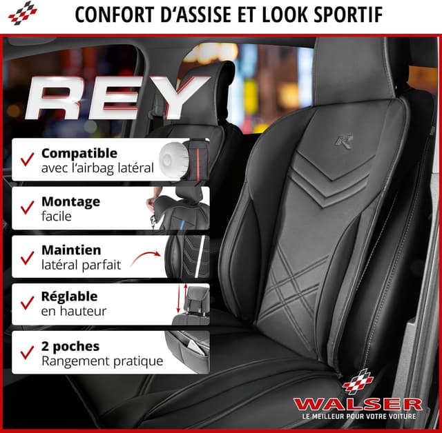 Thumbnail 1 de Walser Rey Housse de siège universelle Noire