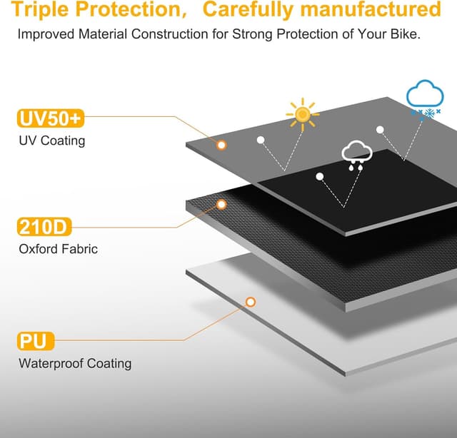 Thumbnail 4 de TopTrek Bike Cover 200 x 110 x 70cm waterproof cover