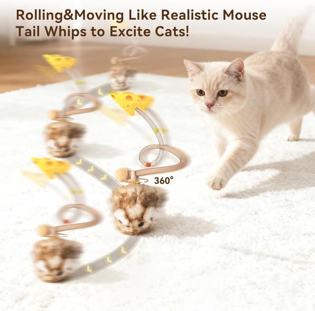 Thumbnail 1 de Migipaws Migimouse 360° rolling interactive cat toy 🐱