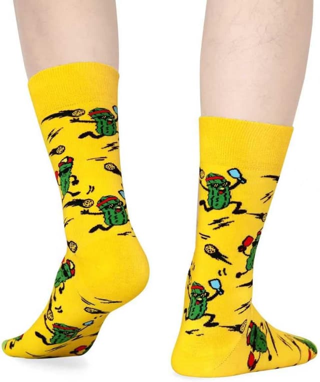 Detalle de WeciBor 4 Paar Herren Baumwollsocken mit bunten Spielball-Motiven (41–46)