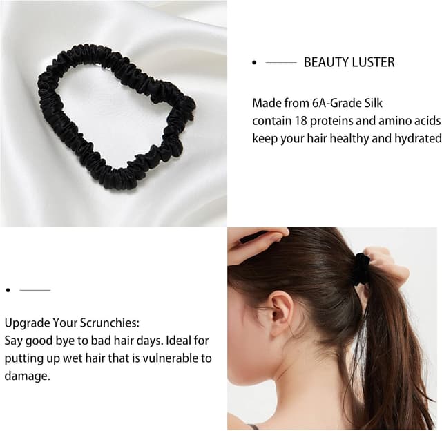 Thumbnail 1 de Townssilk Scrunchies seta 22 momme 5 pezzi 🎀