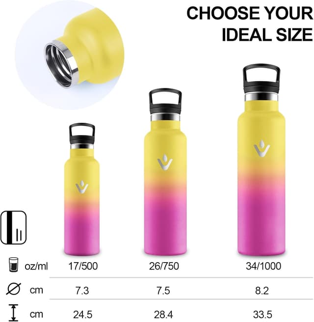 Thumbnail 4 de Mujigaga botella acero inoxidable 1 L a prueba de fugas